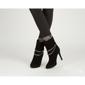 Debbie 100 Chain Booties - Black